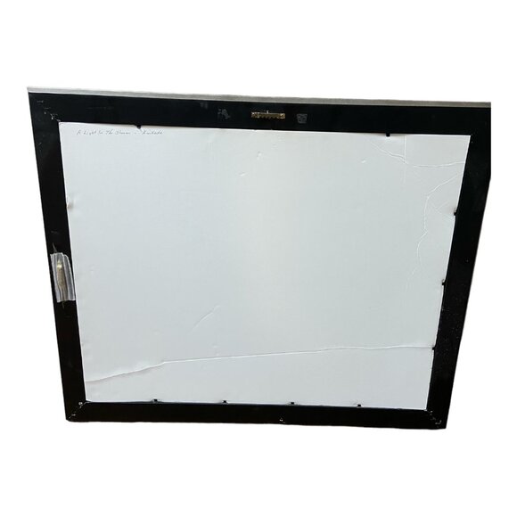 Thomas Kinkade Wall Art A LIGHT IN THE STORM 2005 Silver Colored Wooden Frame - Picture 3 of 7